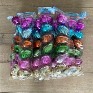 Metallic‎ Plastic Easter Eggs Fillable Large 3”x1.8”, 6/Pk, 12 pks